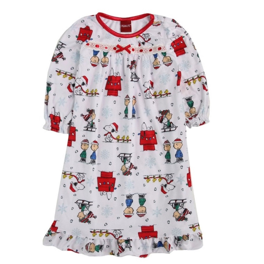 Girls Peanuts Microfleece Nightgown Size 8